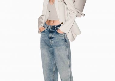 Armani Exchange γυναικείο σακάκι με χρυσά κουμπιά - XW001953AF21553 Μπεζ - ARMANI EXCHANGE - 