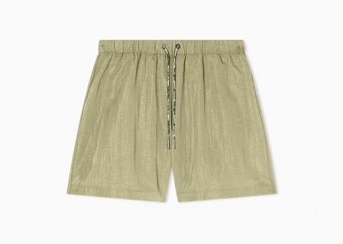 Armani Exchange γυναικείο σορτς με ελαστική μέση Relaxed Fit - XW002306AF21533 Χακί - ARMANI EXCHANGE - 