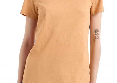 Armani Exchange γυναικείο T-shirt με all-over logo print Regular Fit - 6DYT49YJ3RZ Μουσταρδί - ARMANI EXCHANGE - 