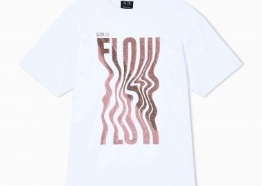 Armani Exchange γυναικείο T-shirt με print Relaxed Fit - XW001805AF15085 Λευκό - ARMANI EXCHANGE - 