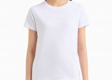 Armani Exchange γυναικείο T-shirt μονόχρωμο με logo print Regular Fit - XW000839AF10356 Λευκό - ARMANI EXCHANGE - 