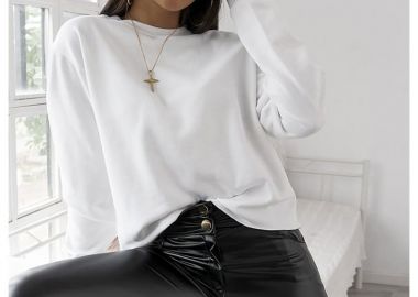 ASH WHITE CROP SWEATSHIRT - fashionroom - 
