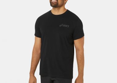 ASICS CHEST LOGO RUNNING T-SHIRT ΜΑΥΡΟ - ASICS - 