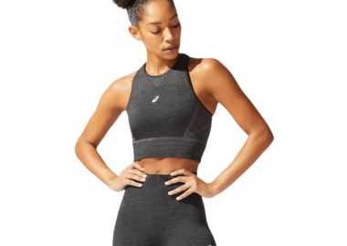 ASICS Γυναικείο Αθλητικό Crop Top Αμάνικο Μαύρο Μαύρο 2012B915-001 - Asics - 