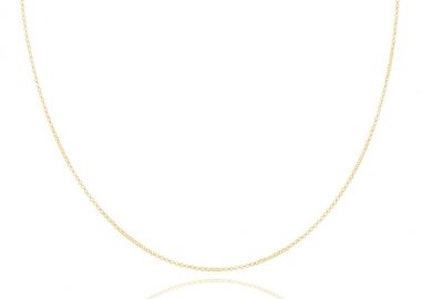 Ασημένια λεπτή κλασική αλυσίδα 45cm επιχρυσωμένη -  - 