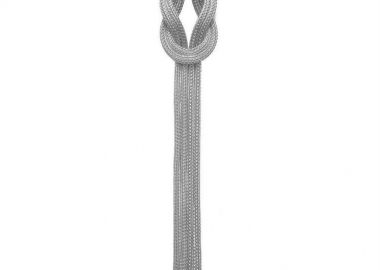 Ασημένιο 925 ψαθωτό κολιέ με διπλή αλυσίδα ''Κόμπος του Ηρακλή'' -  - 