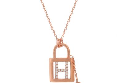 Ασημένιο κολιέ με μονόγραμμα 