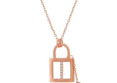 Ασημένιο κολιέ με μονόγραμμα 