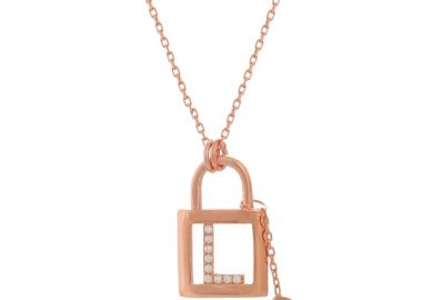 Ασημένιο κολιέ με μονόγραμμα 