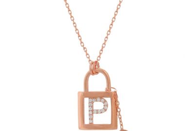 Ασημένιο κολιέ με μονόγραμμα 