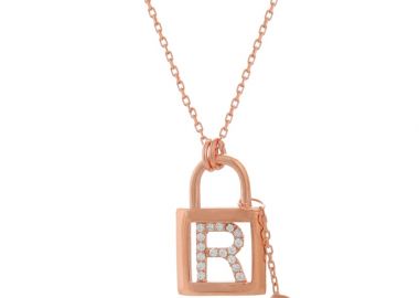 Ασημένιο κολιέ με μονόγραμμα 