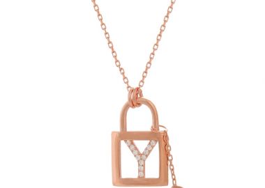 Ασημένιο κολιέ με μονόγραμμα 