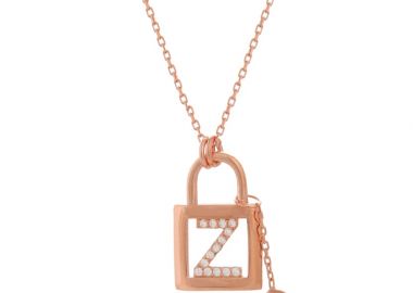 Ασημένιο κολιέ με μονόγραμμα 