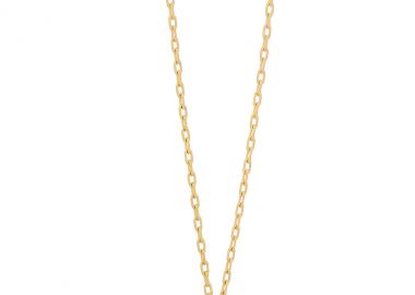 Ασημένιο κολιέ με μοτίφ ματάκι επιχρυσωμένο -  - 