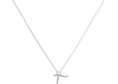 Ασημένιο κολιέ με το γράμμα “Γ” -  - 