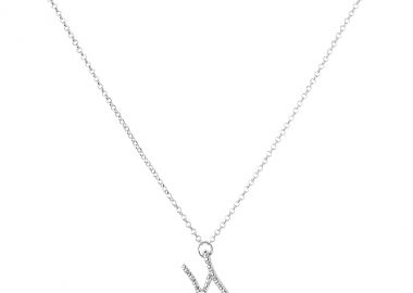 Ασημένιο κολιέ με το γράμμα “Η” -  - 