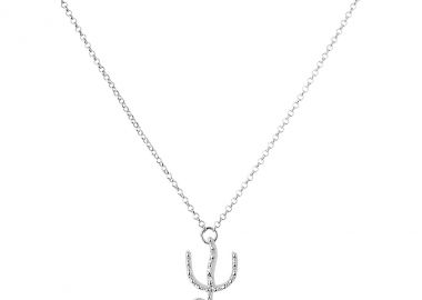 Ασημένιο κολιέ με το γράμμα “Ψ” -  - 