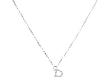 Ασημένιο κολιέ με το γράμμα “Ρ”, -  - 