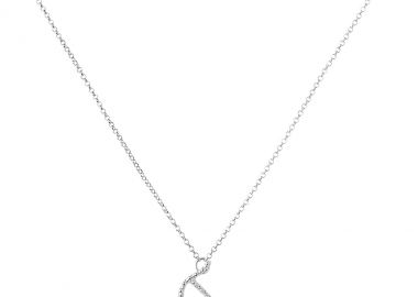 Ασημένιο κολιέ με το γράμμα “Τ” -  - 