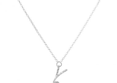 Ασημένιο κολιέ με το γράμμα “Υ” -  - 