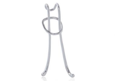 Ασημένιο μονό σκουλαρίκι Ear Cuff με ιδιαίτερο σχέδιο -  - 