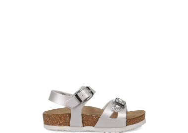 Ασημένιο παιδικό footbed σανδάλι - EASY WALK - 