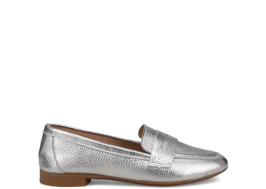 Ασημί δερμάτινο loafer - MIGATO - 