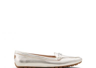 Ασημί δερμάτινο μοκασίνι MARETTINI - ALDO - 