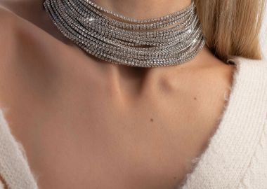 ΑΣΗΜΙ ΚΟΛΙΕ ΜΕ ΣΤΡΑΣ - NOIRE - sense-shop - 