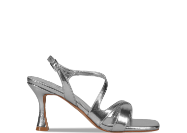 Ασημί μεταλλιζέ πέδιλο - MIGATO - 