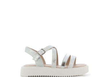 Ασημί παιδικό πέδιλο - SJ - 