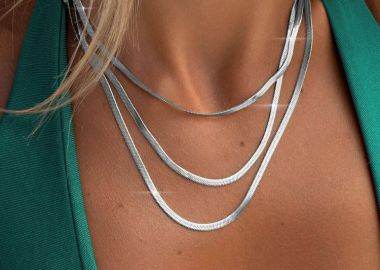 ΑΣΗΜΙ ΤΡΙΠΛΟ ΚΟΛΙΕ ΑΛΥΣΙΔΑ - KOSY - fashionroom - 