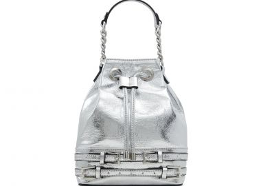 Ασημί τσάντα ώμου πουγκί PATY - ALDO - 