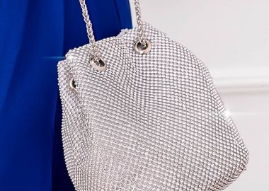 ΑΣΗΜΙ ΤΣΑΝΤΑ ΠΟΥΓΚΙ- STRASS POUCH - sense-shop - 