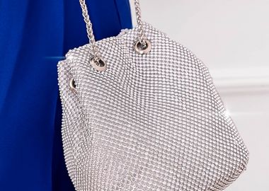 ΑΣΗΜΙ ΤΣΑΝΤΑ ΠΟΥΓΚΙ- STRASS POUCH - fashionroom - 