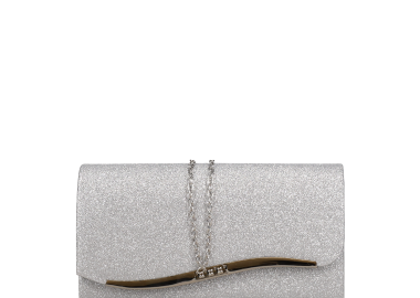 Ασημί τσαντάκι φάκελος - MIGATO - 