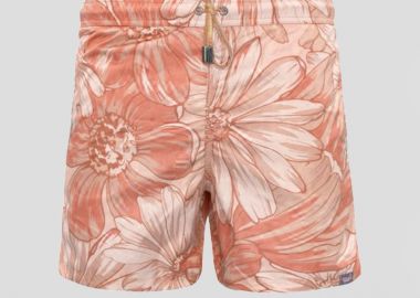 ASPESI Ανδρικό Floral Swimwear In Peach - ASPESI - 