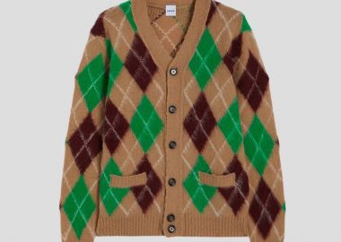 ASPESI Ανδρικό Καφέ Shetland Wool Cardigan - ASPESI - 