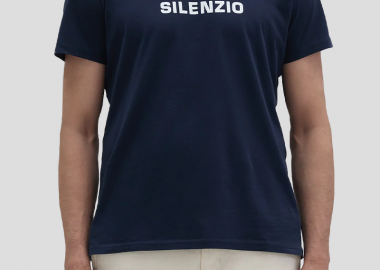 ASPESI Ανδρικό Μπλε Cotton Jersey T-shirt With Print - ASPESI - 