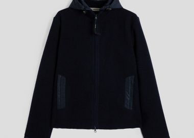 ASPESI Ανδρικό Μπλε Werner Shetland Wool Jacket - ASPESI - 