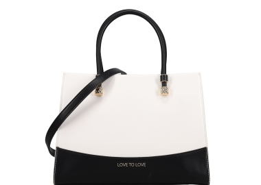 Ασπρόμαυρη τσάντα χειρός - LOVE TO LOVE by GAI MATTIOLO - 