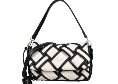 Ασπρόμαυρη τσάντα ώμου - LOVE TO LOVE by GAI MATTIOLO - 