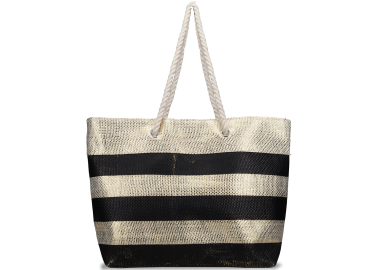 Ασπρόμαυρη τσάντα θαλάσσης - MIGATO - 