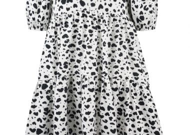 Ασπρόμαυρο μακό φόρεμα - ΕΜΠΡΙΜΕ 16-223242-7 - energiers - 