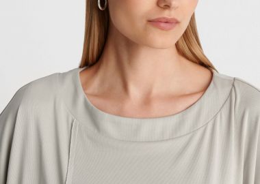 Ασύμμετρη μπλούζα με κοντό μανίκι - 5206179083379 -  - 