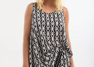 Ασύμμετρη Μπλούζα Με Τρέσα στην Πλάτη Kellys -  - 