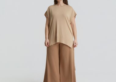 Ασύμμετρη πλεκτή τουνίκ - MAT FASHION - 