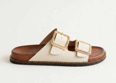 ATENEO Σανδάλια με αγκράφα και ελαφριά σόλα - 61301 - Beige Matte - ATENEO - 
