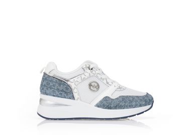 Αθλητικά δίχρωμα με ασημί λεπτομέρειες ΜΠΛΕ - Tsoukalas - 