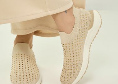Αθλητικά Knit Slip-On Με Στρας -  - 
